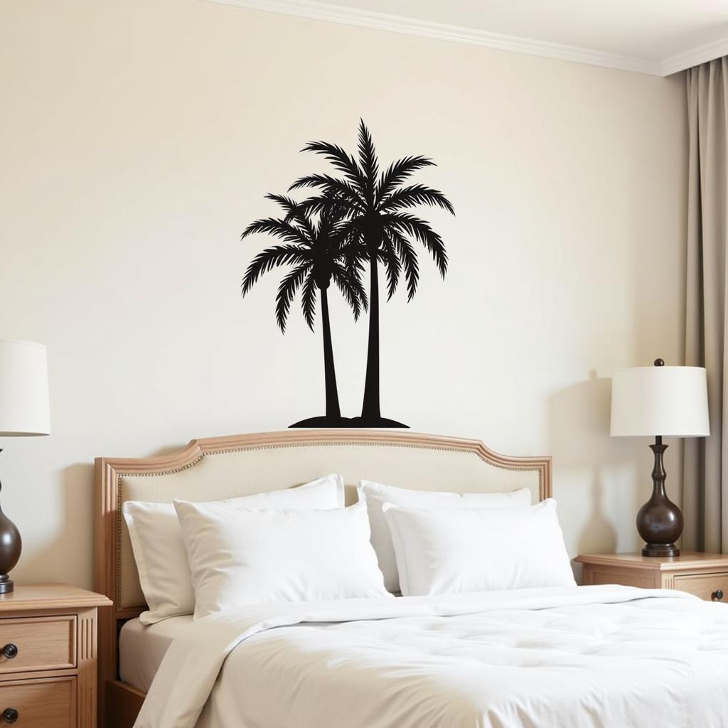 Palm Tree Wall Decal for Bedroom Decor