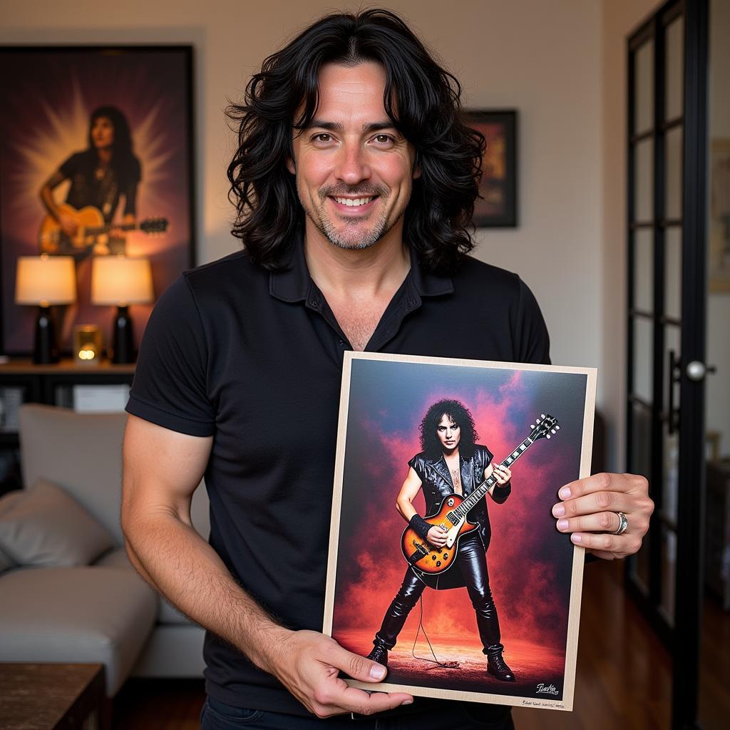 Paul Stanley Art Collector with Limited Edition Print