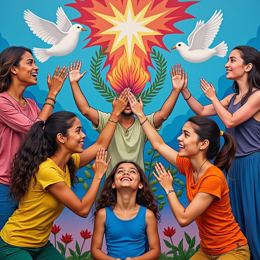 Peacemaker Art Mural Depicting Unity and Harmony