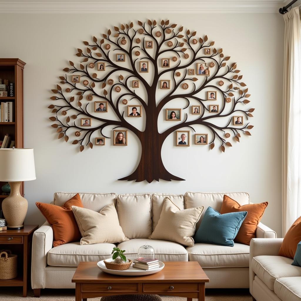 Personalized Family Tree Wall Art Example