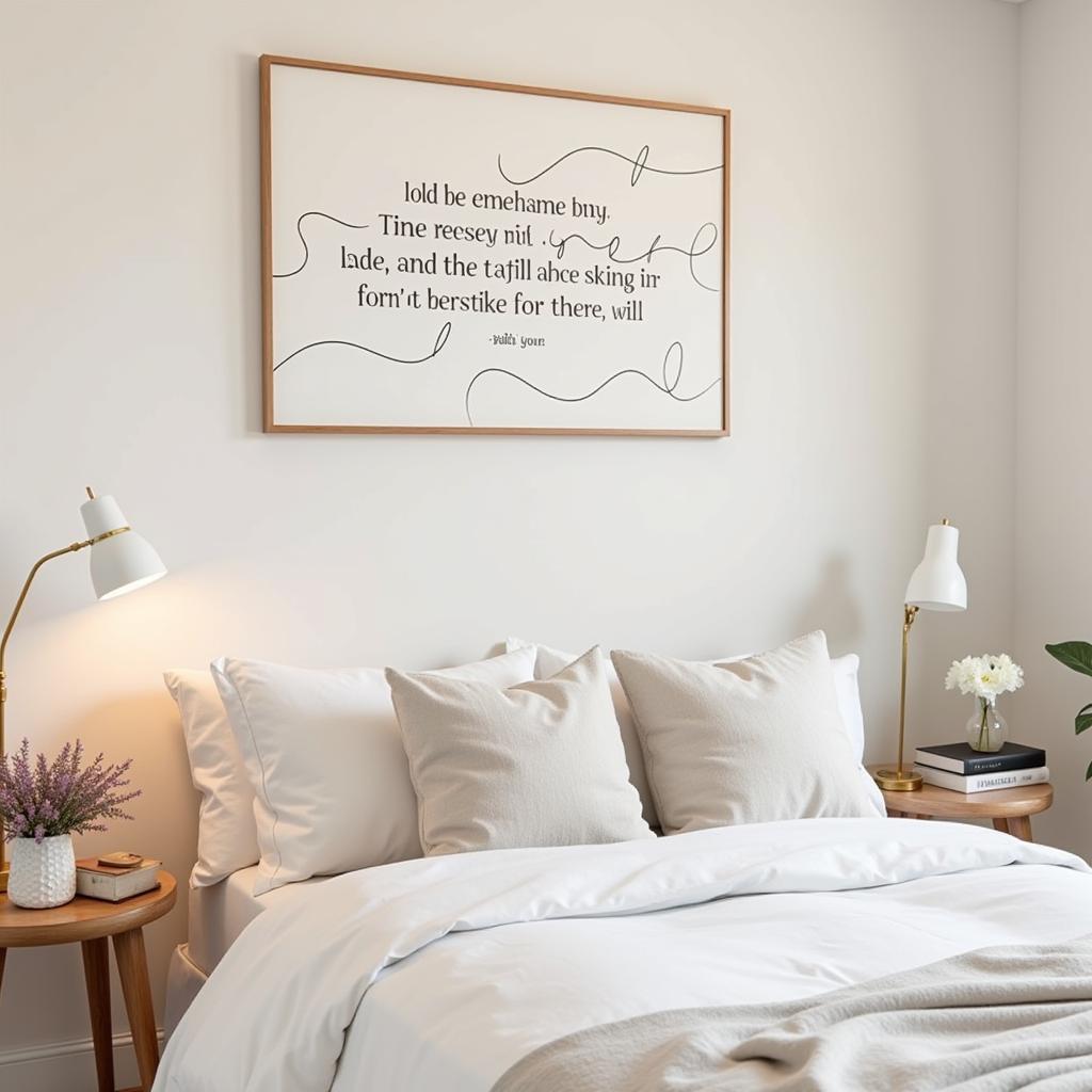 Personalized Squiggle Wall Art in a Bedroom