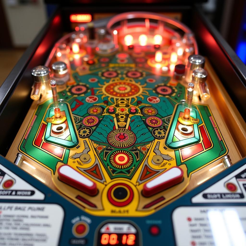 Intricate Pinball Playfield Design and Artwork