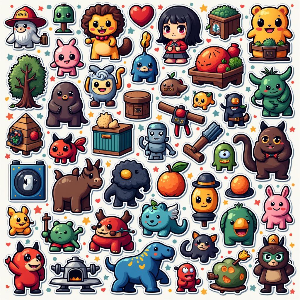 Examples of Pixel Sticker Art Designs