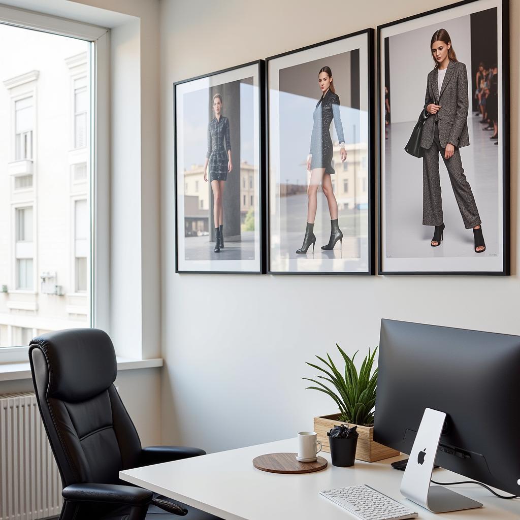 Prada Wall Art in a Modern Office