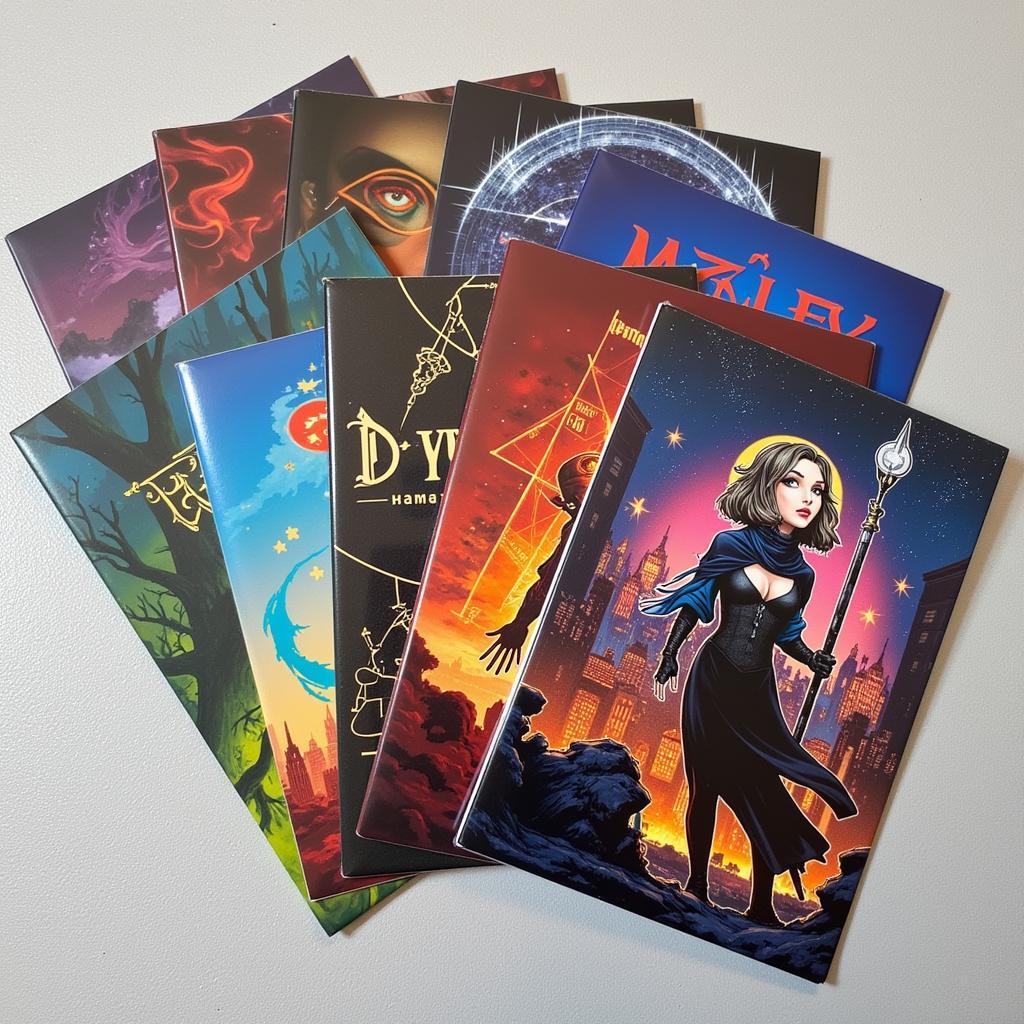 Professionally printed custom card sleeves showcasing original artwork