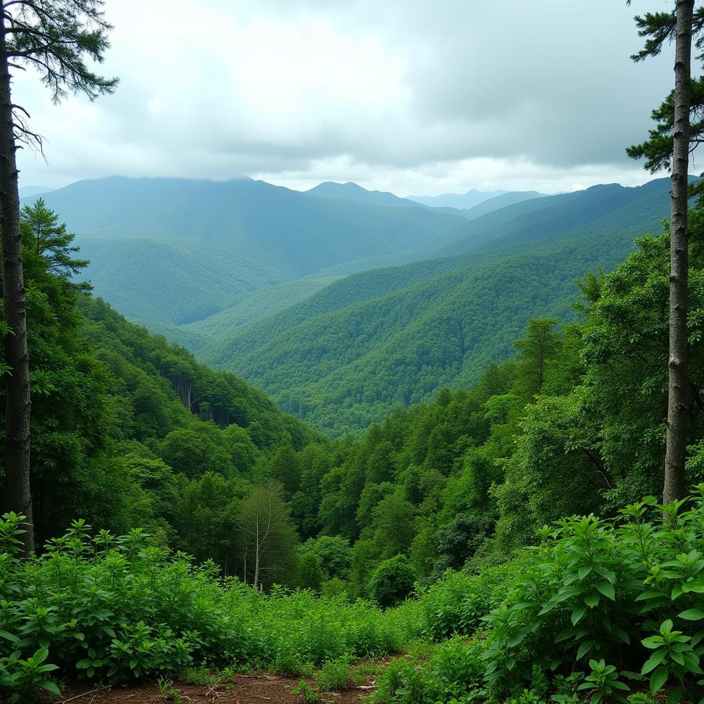 Protected forest showcasing a thriving ecosystem through nurturing