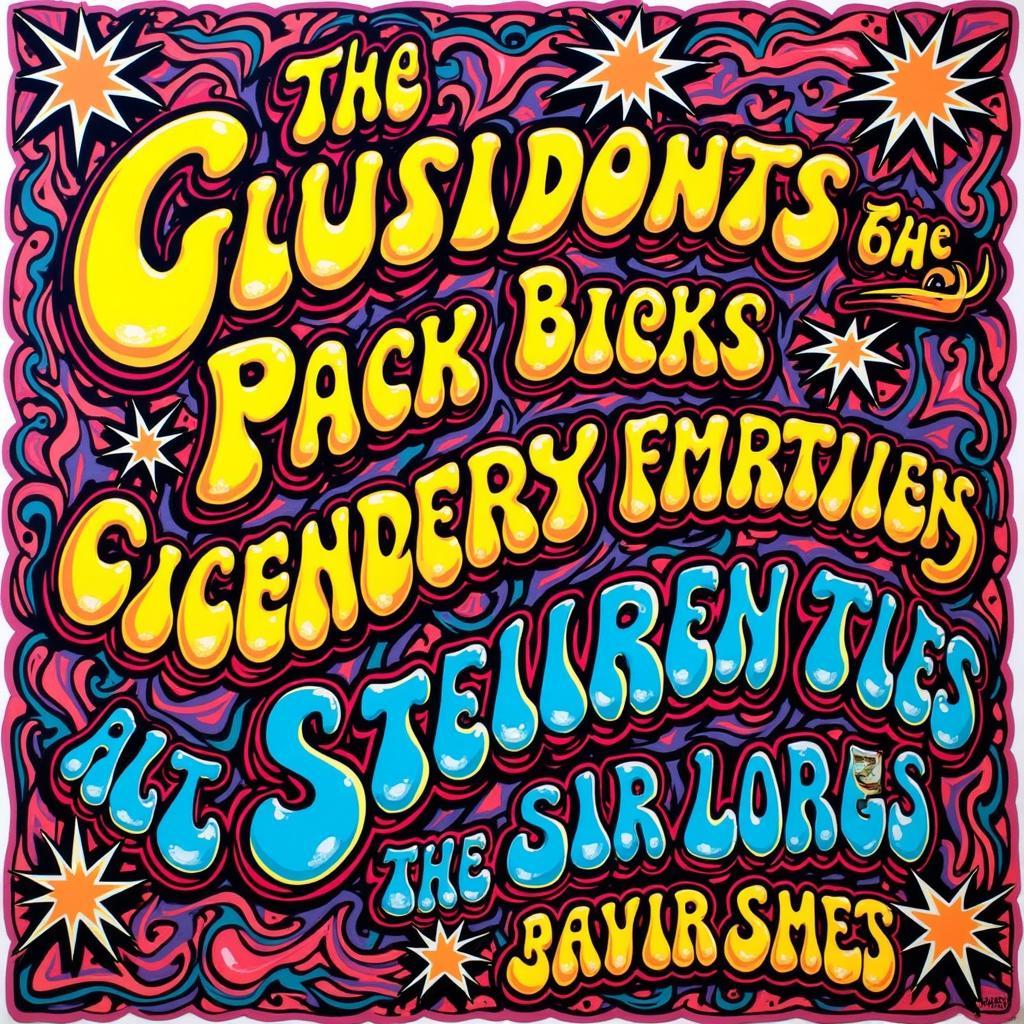 Psychedelic Concert Poster from the 1960s