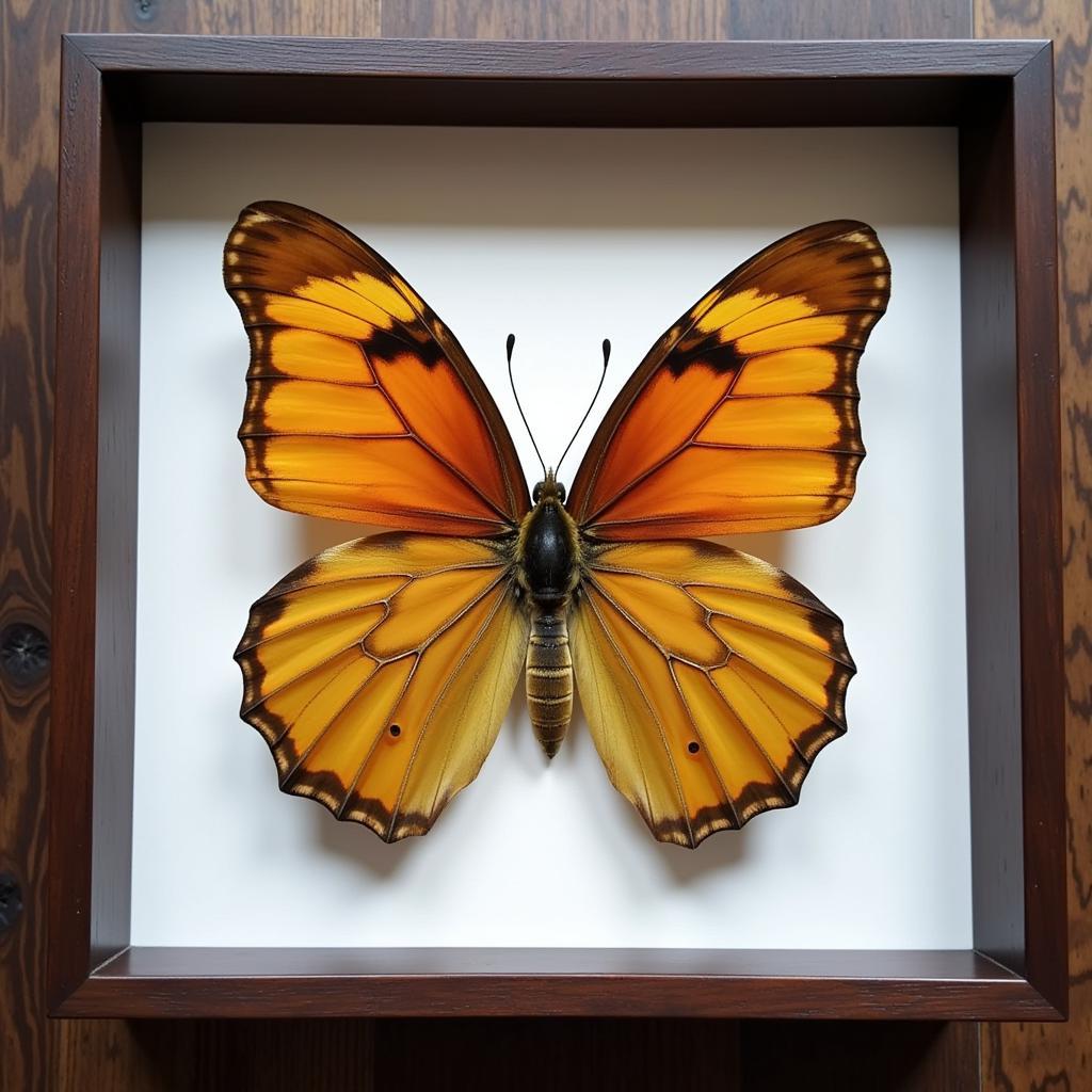 Framed Display of Real Butterfly Wings