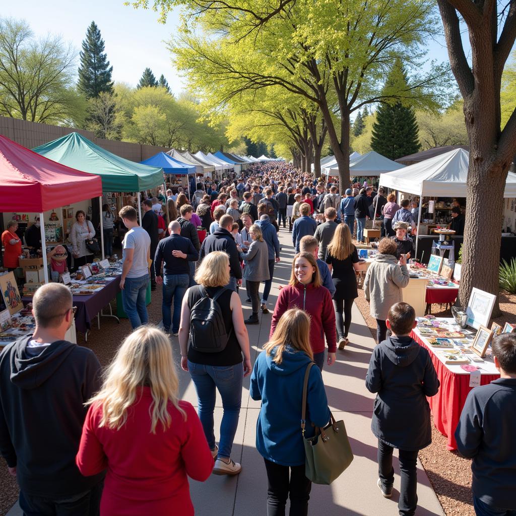 Reid Park Holiday Arts and Crafts Fair Atmosphere