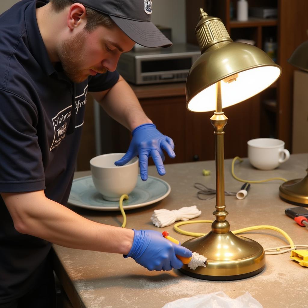 Restoring an Antique Art Deco Desk Lamp