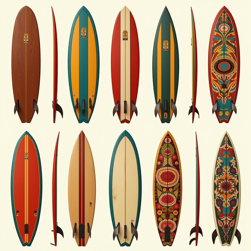 Different Styles of Retro Surfboard Art