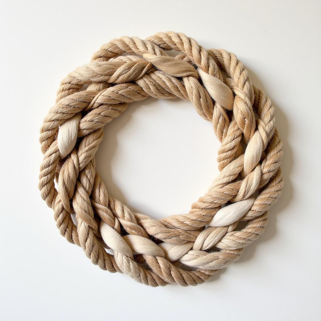 Rope Art Wall Hanging Crafted from Natural Fibers