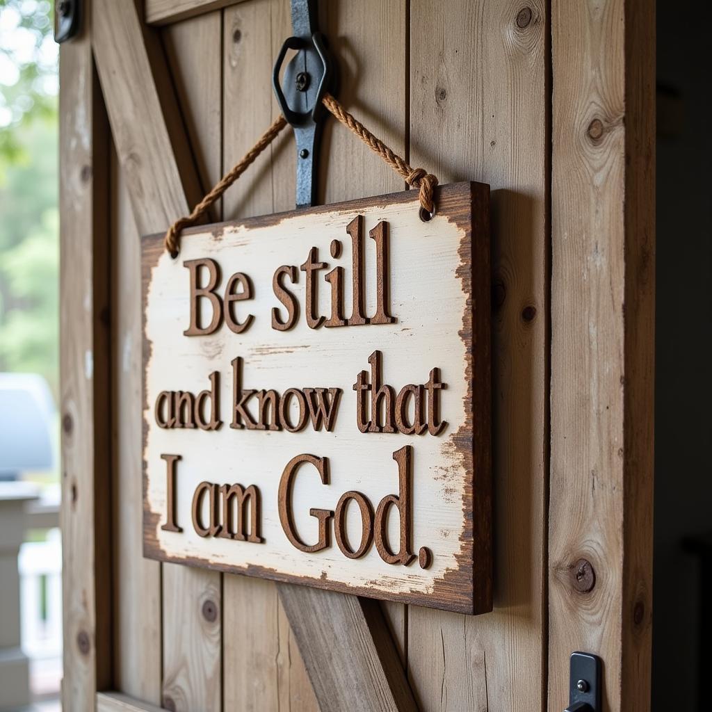 Rustic Wood Christian Scripture Sign