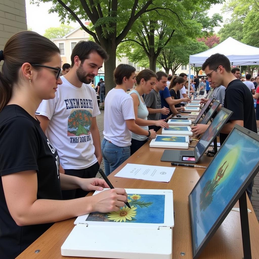 Saco Sidewalk Art Festival Community Engagement