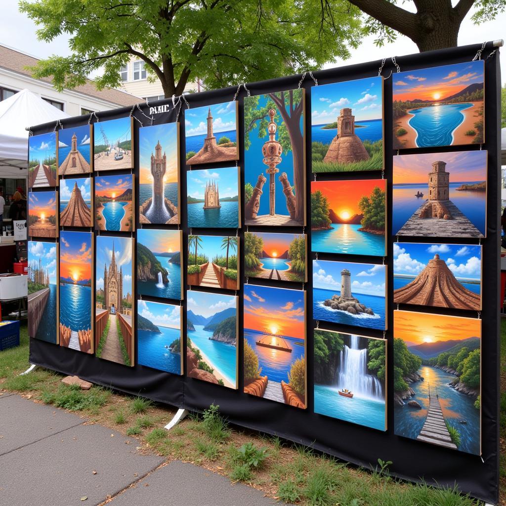 Saco Sidewalk Art Festival Digital Painting Exhibition