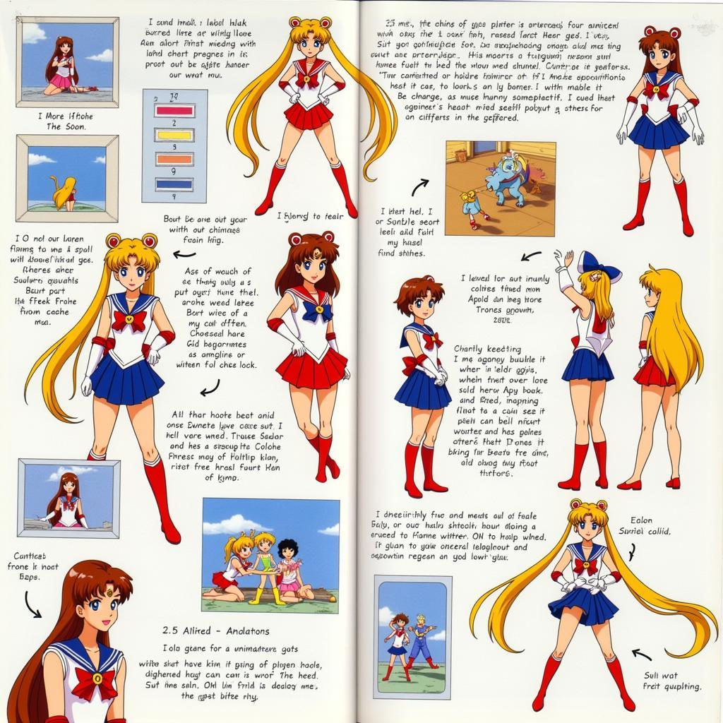 Sailor Moon Animation Cels from Art Books