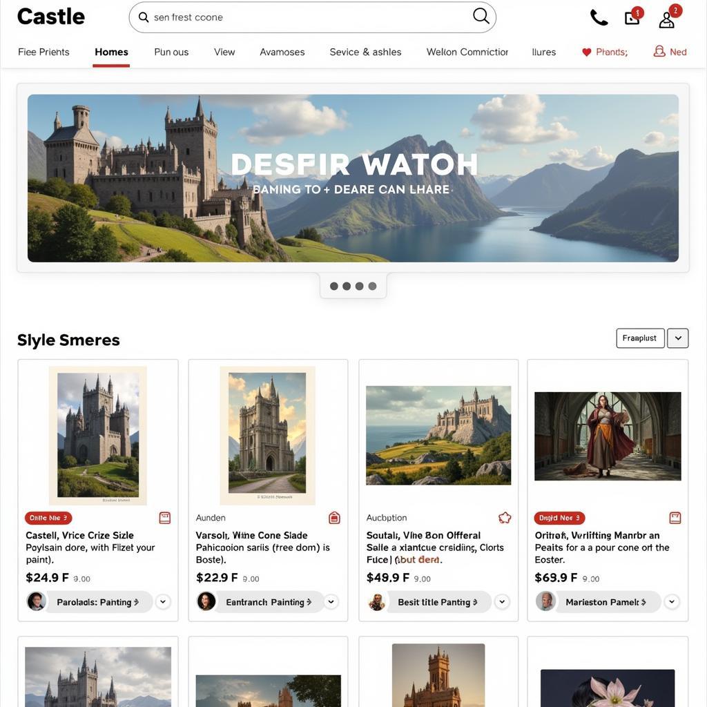 Selling Castle Art Online