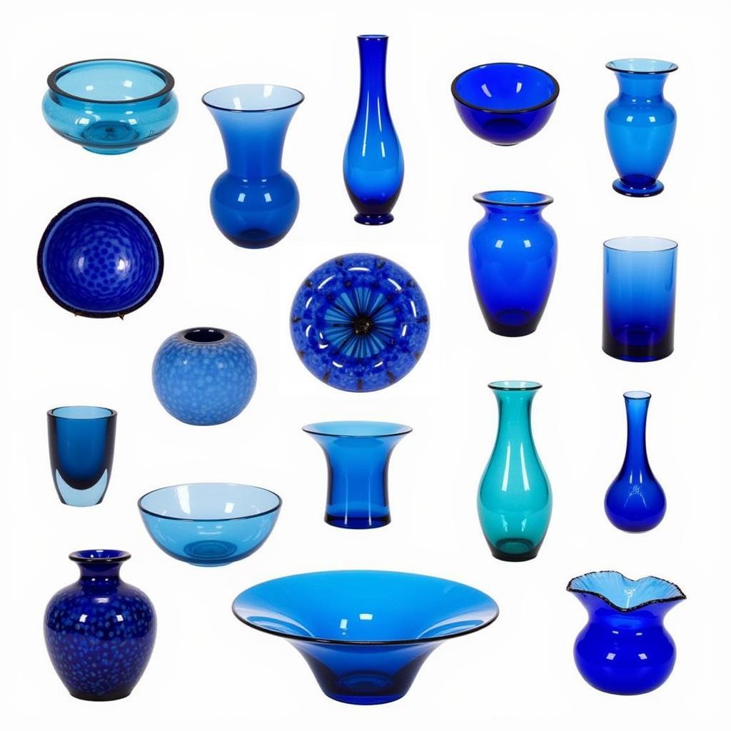 Shades of Blue Art Glass