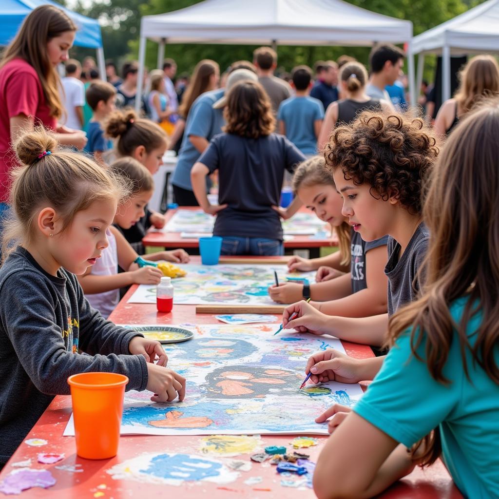 Community Art Project at Sherman Arts Fest 2023