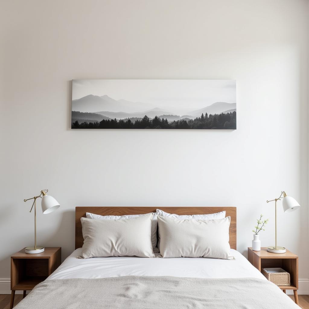 Slim Wall Art in a Bedroom