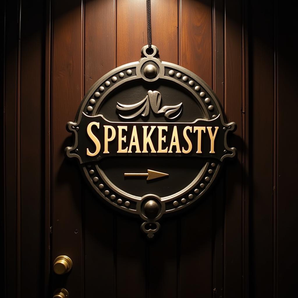 Speakeasy Wall Art Metal Sign