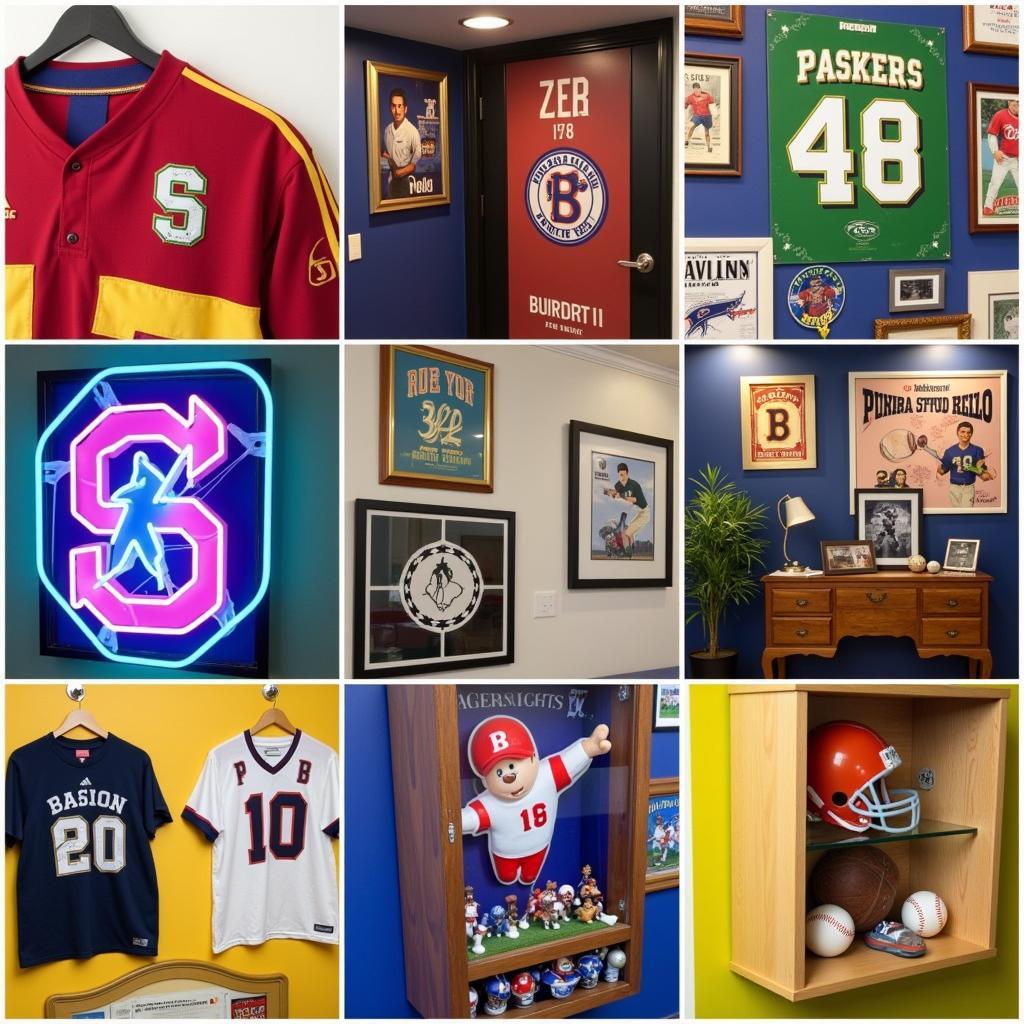 Sports Themed Man Cave Wall Art Ideas