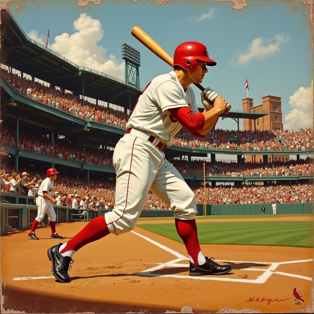 Vintage St. Louis Cardinals Baseball Art