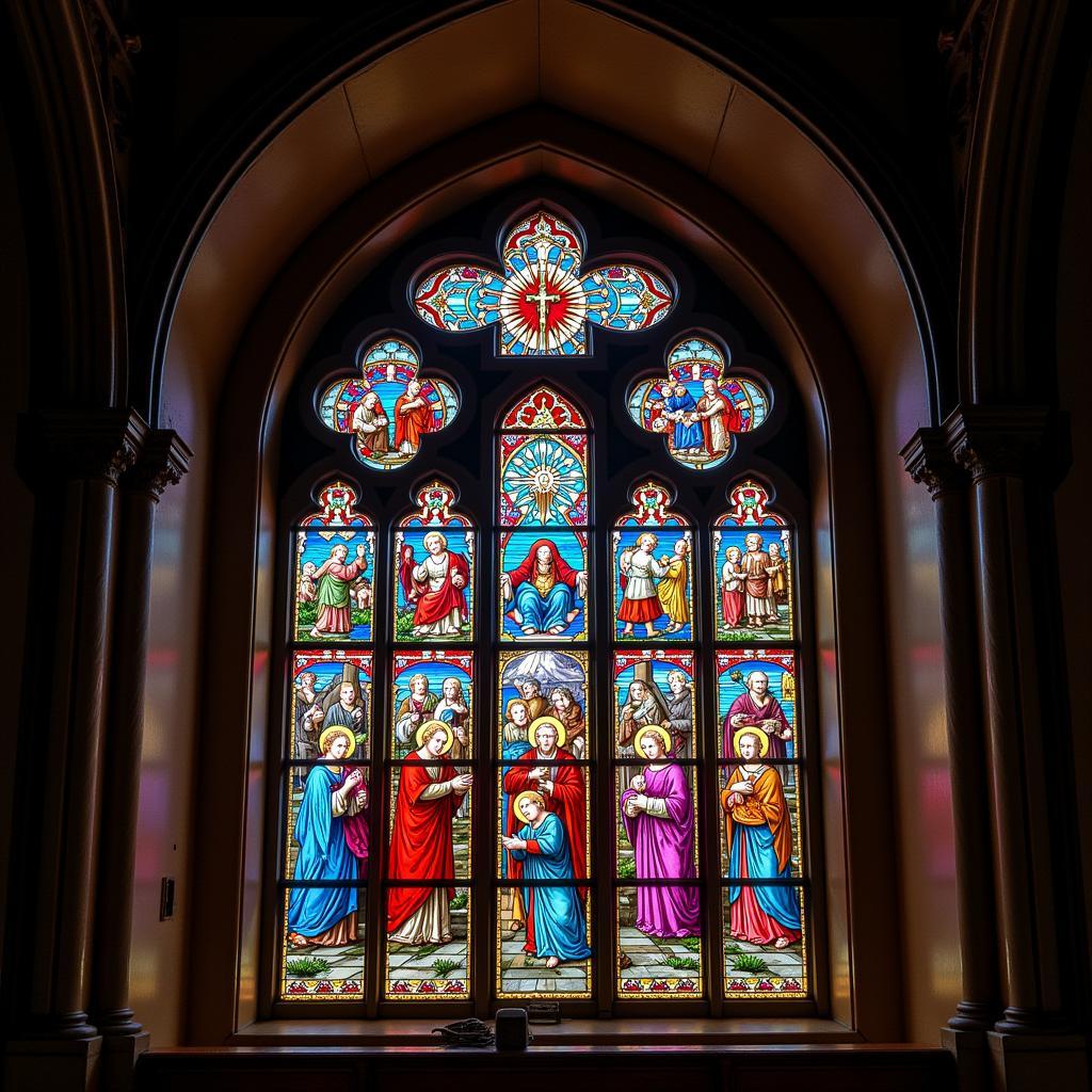 Stained Glass Window in a Church