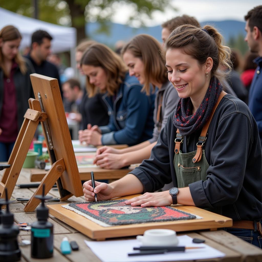 Live Art Demonstration at Steamboat Art in the Park