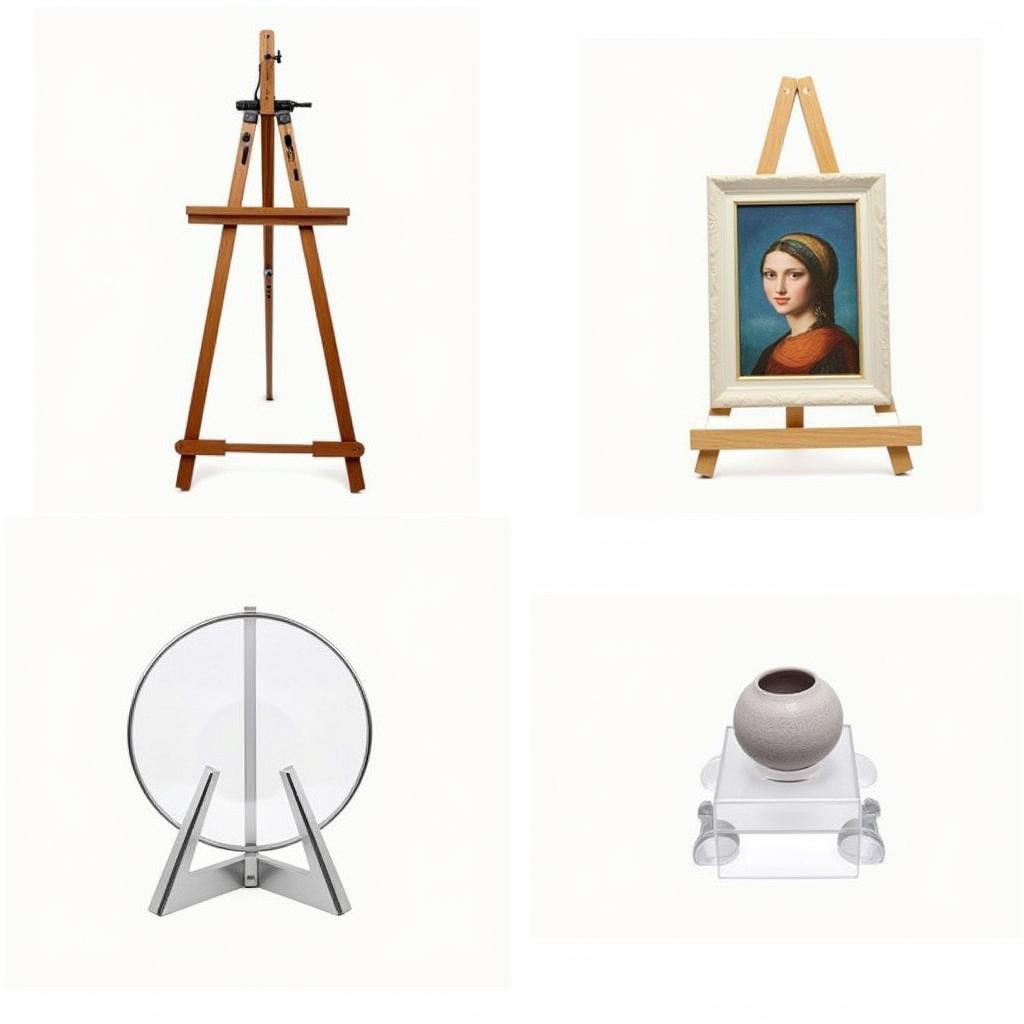 Variety of Tabletop Display Stands for Different Art Forms