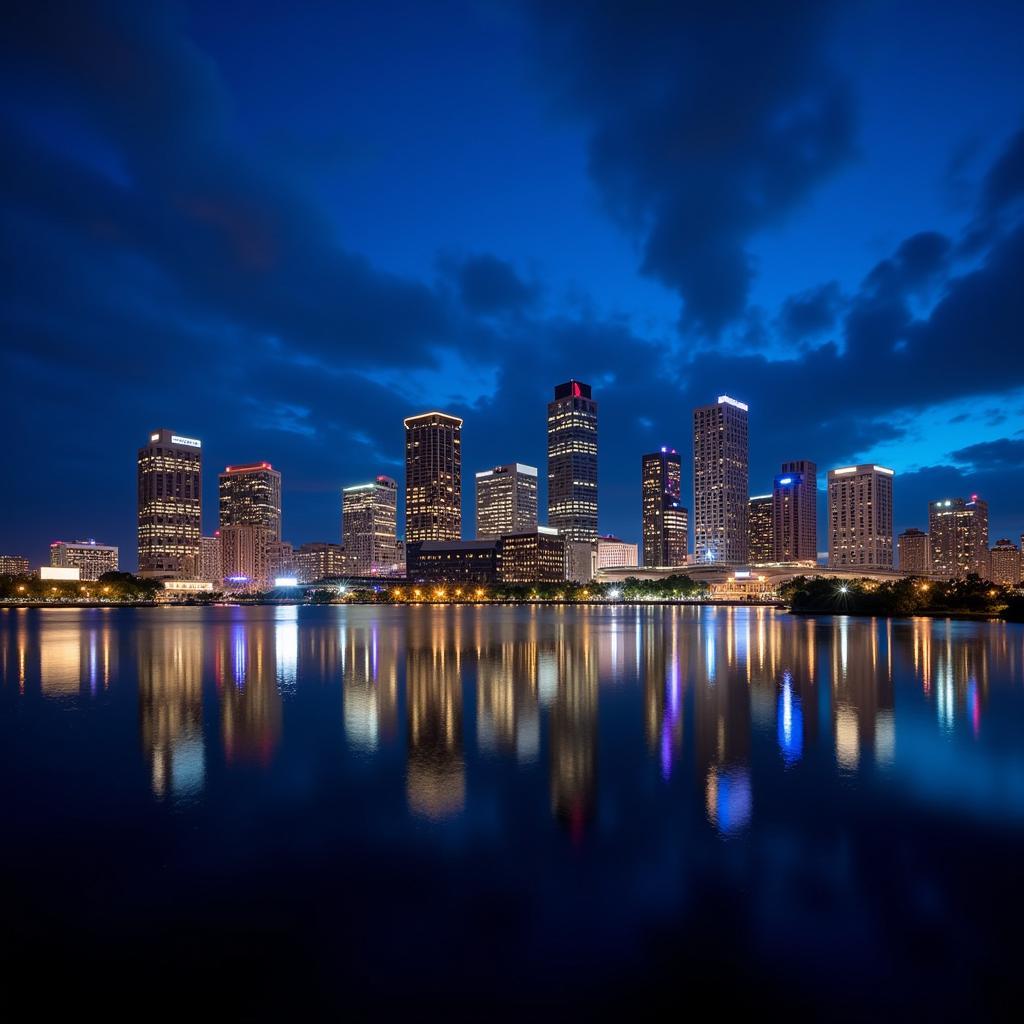 Tampa Skyline Night Photography