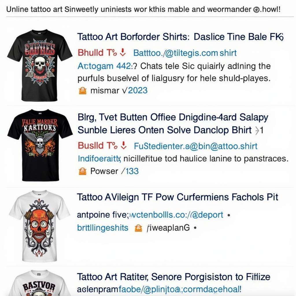 Online Shops for Tattoo Art T-Shirts