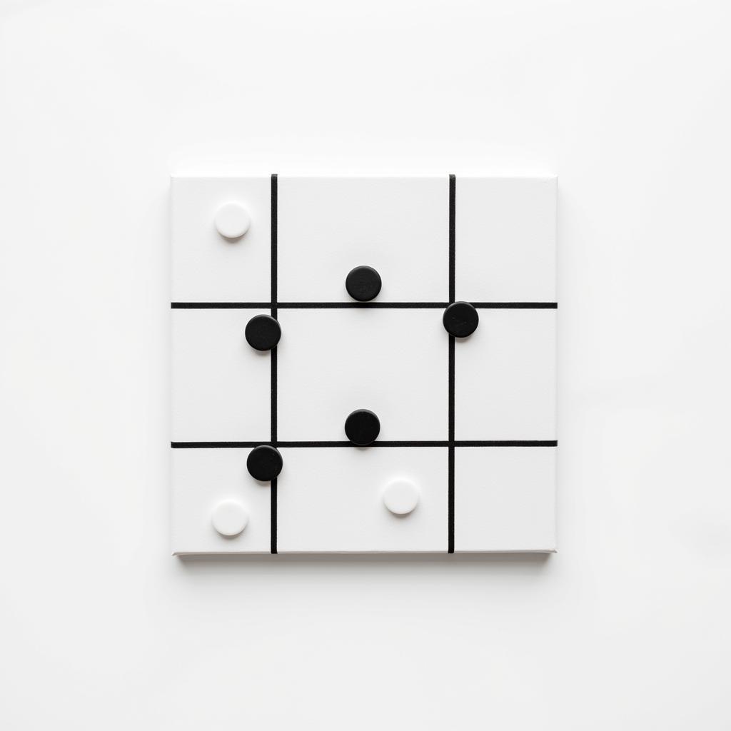 Modern Minimalist Tic Tac Toe Wall Art