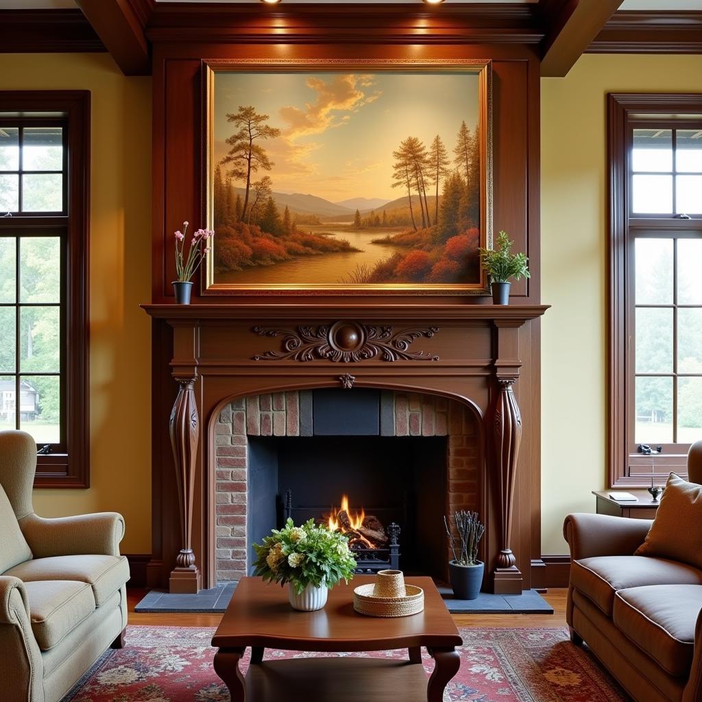 Traditional Framed Art in a Living Room Setting