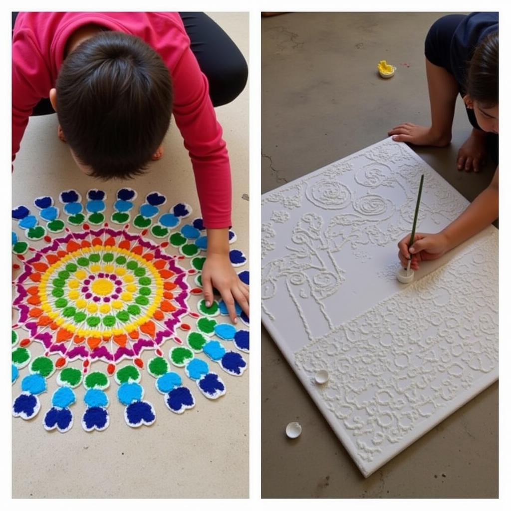 Traditional Indian Art Activities: Rangoli and Warli Painting