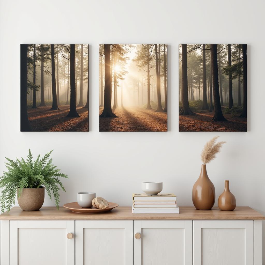 Triptych Canvas Nature Landscape