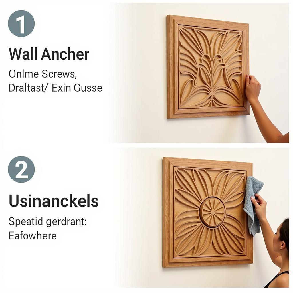 Tropical Wood Wall Art Installation and Care