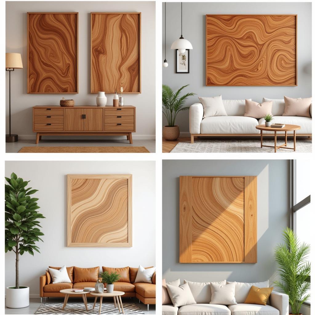 Tropical Wood Wall Art Types: Teak, Mahogany, Bamboo