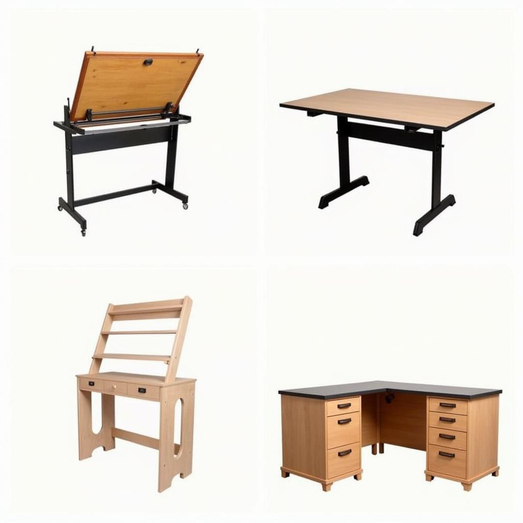 Different types of art desks for artists