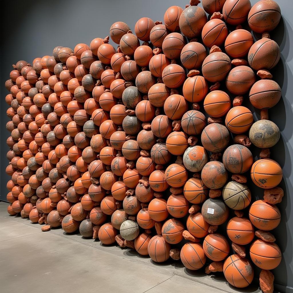 Tyrrell Winston's basketball installation art