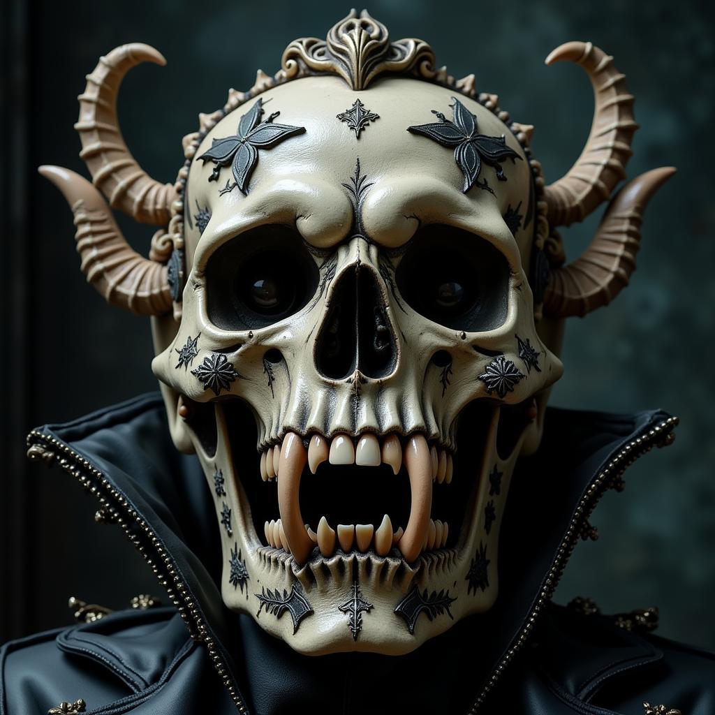 Gothic Vampire Skull Artwork