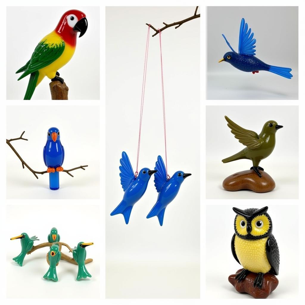 Variety of Bird Glass Art Styles