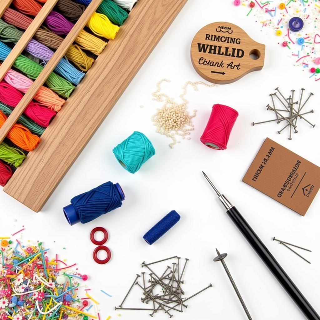 Various Thread Art Supplies