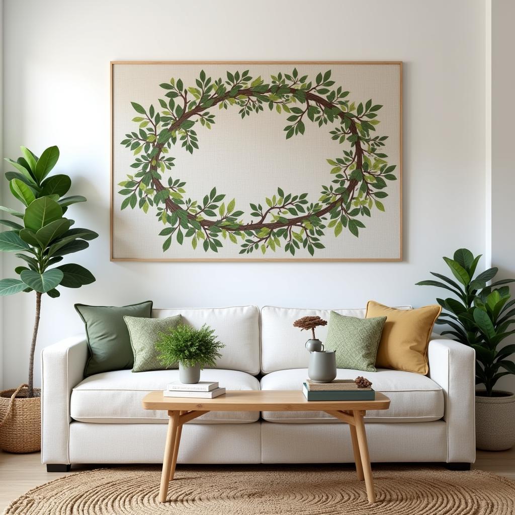 Vine Wall Art in a Living Room Setting