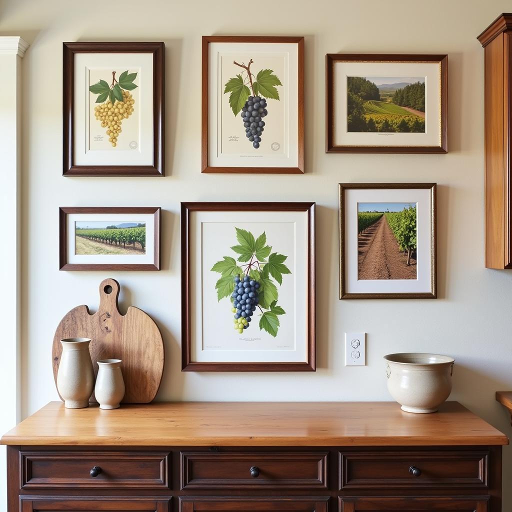 Vineyard Gallery Wall in a Kitchen