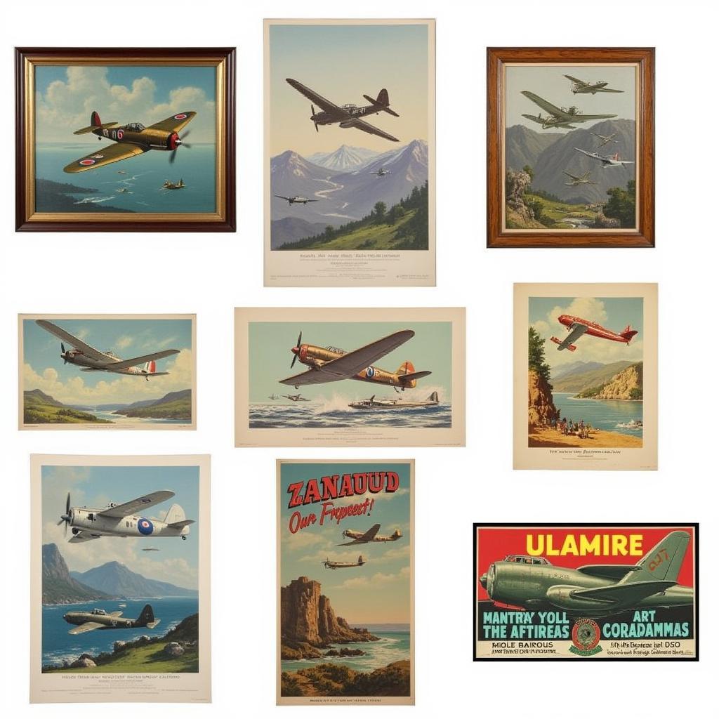 Different Styles and Techniques in Vintage Aviation Art