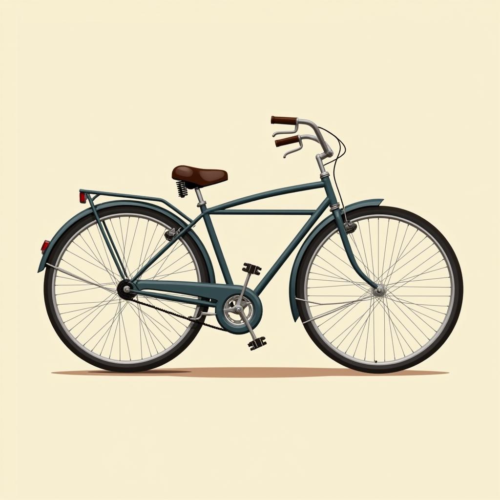 Vintage Bike Digital Illustration