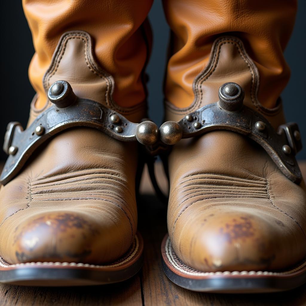 Vintage Cowboy Boots and Spurs