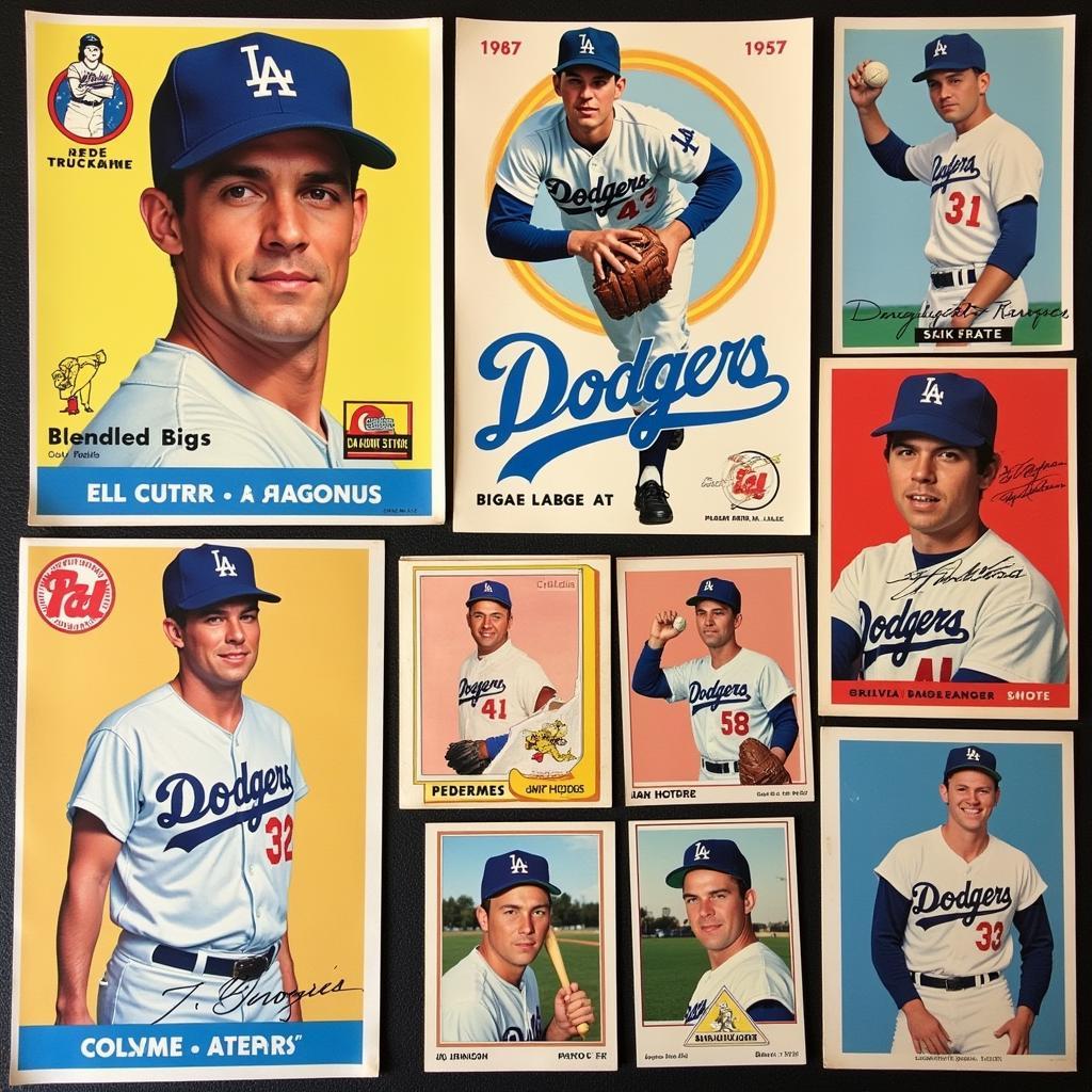 Vintage Dodger Memorabilia: Posters and Trading Cards