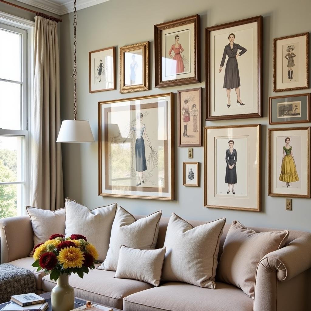 Displaying a Vintage Fashion Art Collection